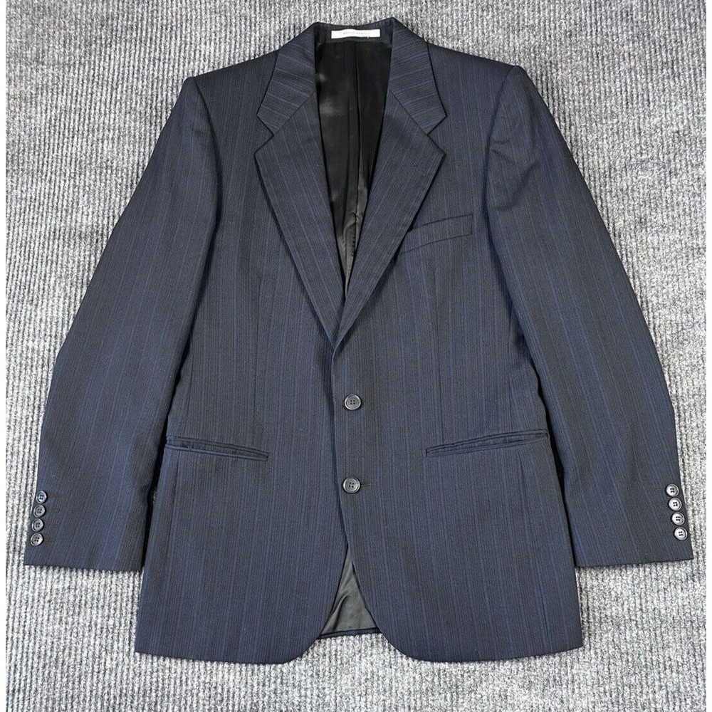 Yves Saint Laurent Navy Pinstripe Blazer YSL